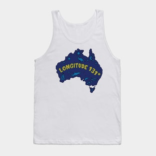 AUSSIE MAP LONGITUDE 131 Tank Top